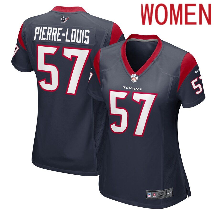 Women Houston Texans #57 Kevin Pierre-Louis Nike Navy Game Player NFL Jersey